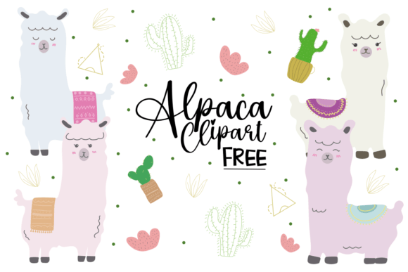 Alpaca Clipart Free: A Playful Graphic Design Asset for Small Business Branding