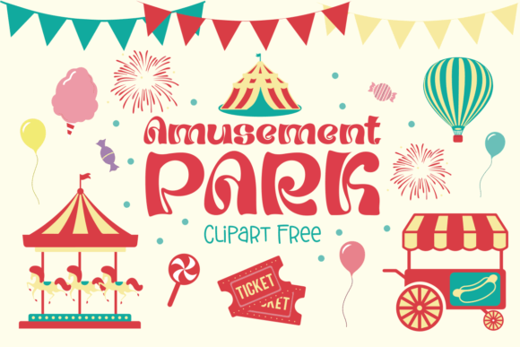 Amusement Park Clipart Free for Embroidery Projects