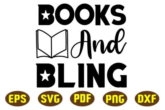 Books and Bling SVG Designs: A Versatile Graphic for Crafts & Branding
