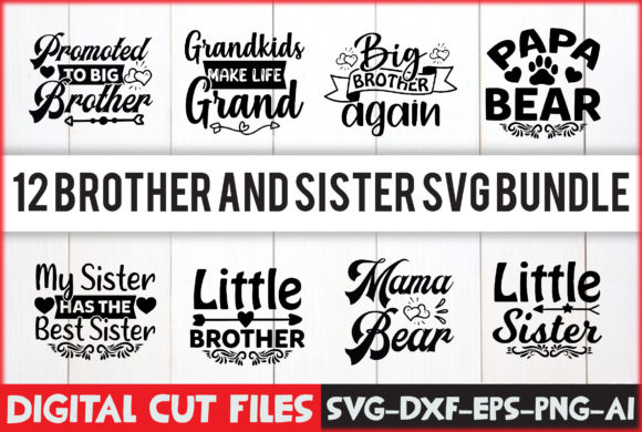 Brother and Sister SVG Bundle: A Graphic Design Asset for Crafts and Local Branding