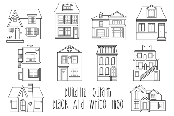 Building Clipart Black and White Free: A Graphic Design Asset for Creative Projects