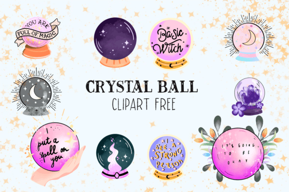 Crystal Ball Clipart Free: A Graphic Design Asset for Content Creators