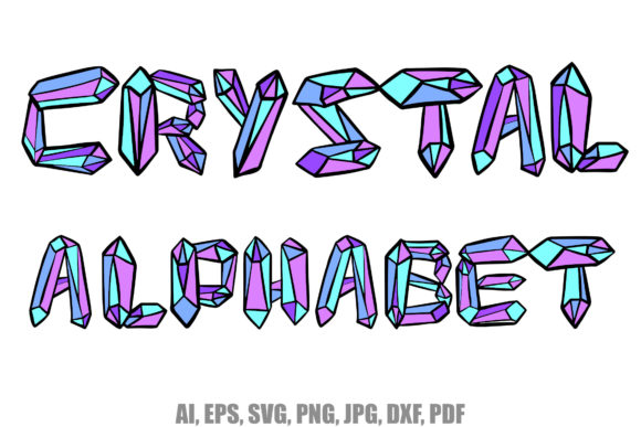 Crystal Shaped Alphabet Shapes Font: A Premium Graphic Design Asset for Crafters