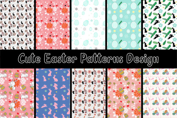 Cute Easter Patterns Design: A Fresh Graphic Asset for Content Creators