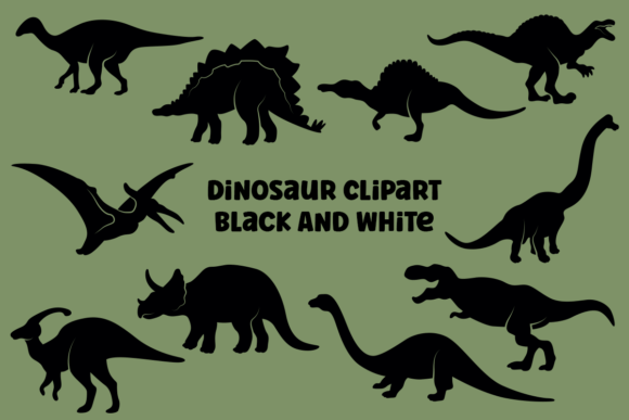 Dinosaur Clipart Black and White Free: A Graphic Design Asset for Creative Content