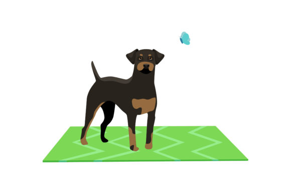 Dog Illustration with Cute Pose: A Graphic Design Freebie Worth Considering