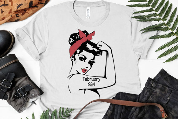 FEBRUARY GIRL STRONG: A Graphic Design Asset for Crafts and Merch