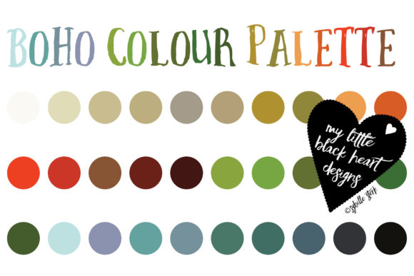 Freebie Boho Colour Palette: A Versatile Graphics Add-On for Creative Projects