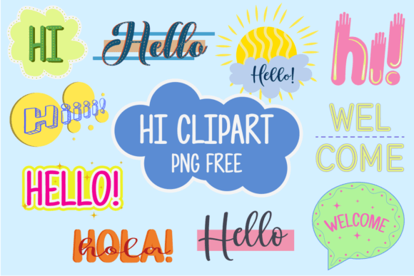 Hi Clipart PNG Free: A Modern Graphic Design Asset for Content Creators