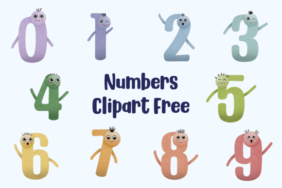 Numbers Clipart Free: A Playful Graphic Design Asset for Content Creators