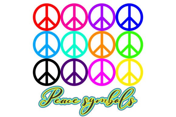 Peace Symbols Graphic Design Asset for Add-Ons and Handmade Projects