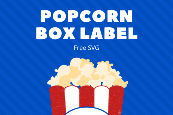 Popcorn Box Label: A Versatile Graphic Design Asset for Crafts and Branding