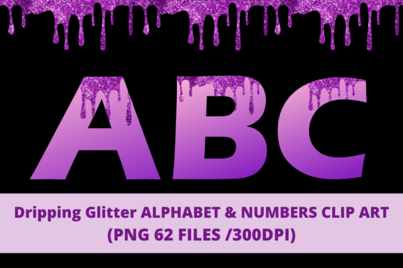 Purple and Pink Dripping Glitter Alphabet: A Designer’s Practical Take