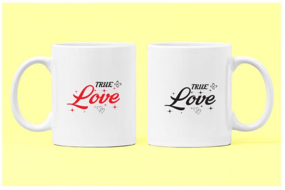 True Love Couple Mug Design: A Graphics Freebie for Strong Branding