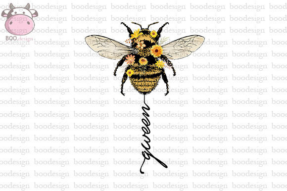 Wild Flower Bee Queen Sublimation: A Versatile Graphic for Crafts and Creative Projects